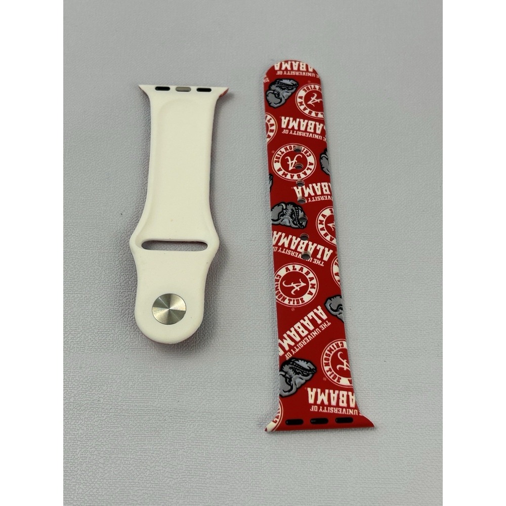 Alabama Crimson Tide Apple Watch Band Red Silicone Sport Strap NCAA - Picture 5 of 9